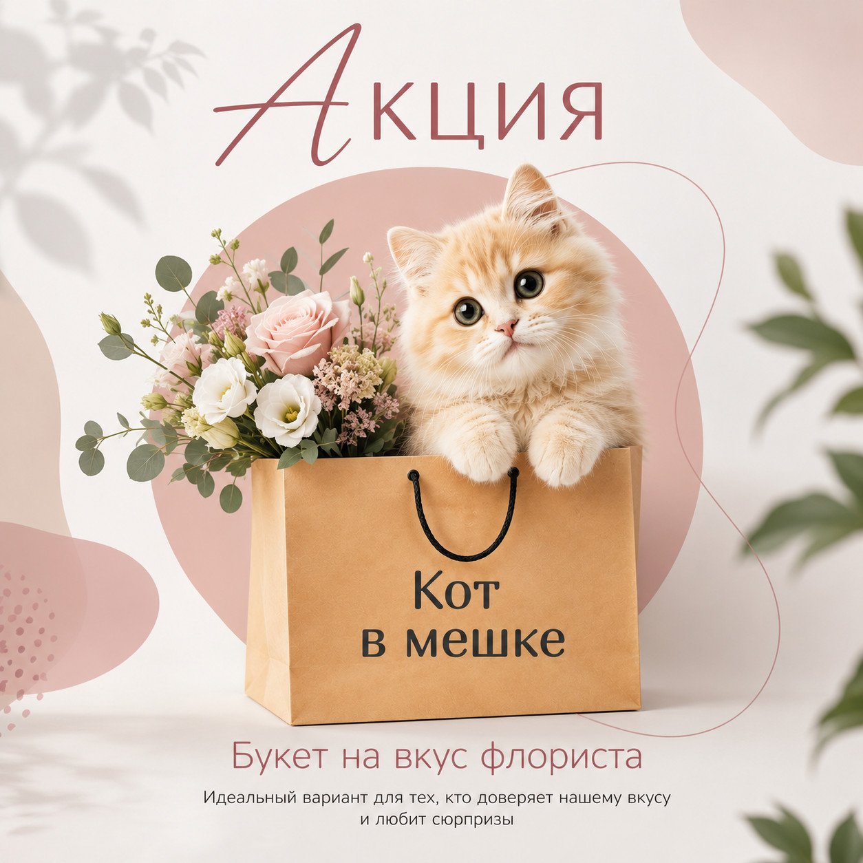Букет Кот в мешке