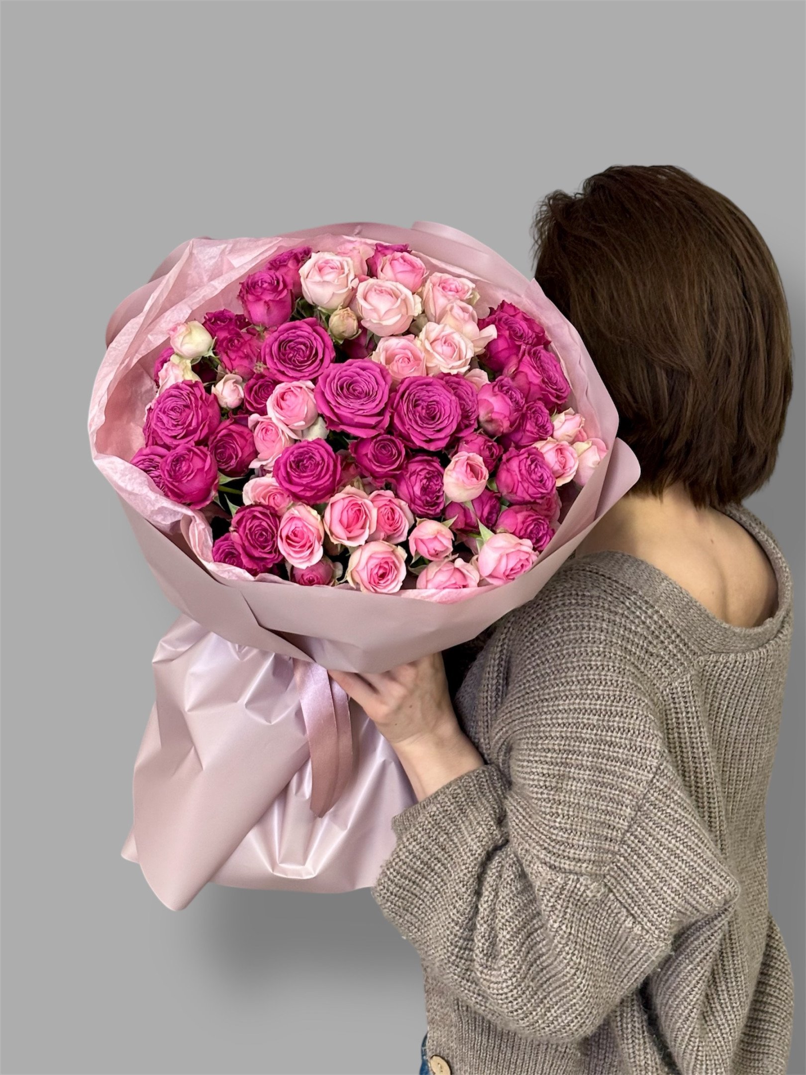 Букет из кустовых роз «Pink dream»